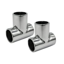 MARINE CITY Tee Connector Hand Rail 3-Way Fittings, 45 Degree/60 Degree/90 Degree for 1-Inch Stainless Steel Tube, Corrosion-Resistant, Ideal for Marines,Boats, Yachts, Kayaks Pack of 2