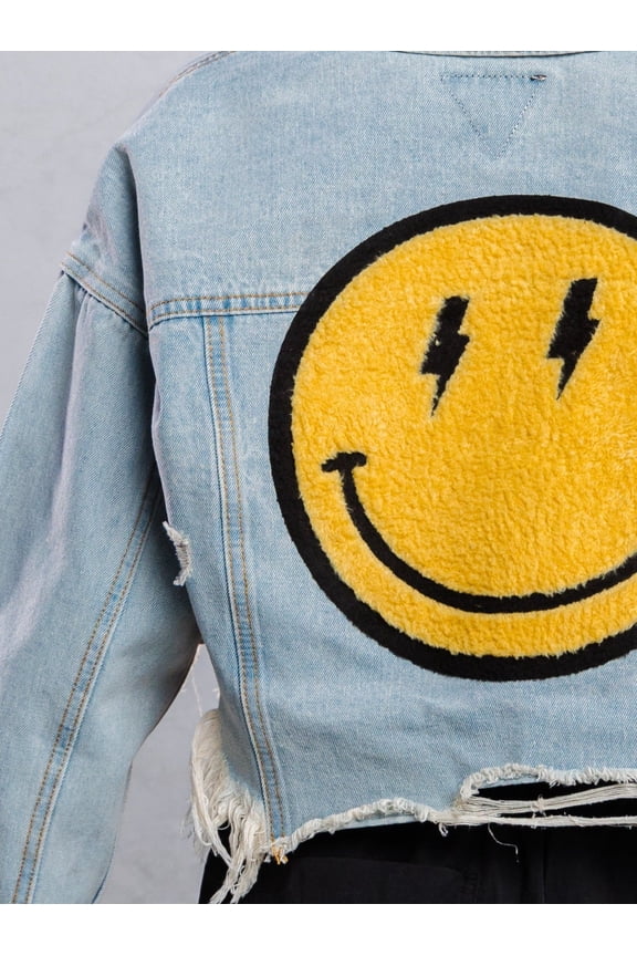 MARILYN "IDC" Denim Crop Jacket - Black XL