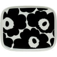 thumbnail image 1 of MARIMEKKO - Oiva Unikko Rectangular Small Plate  Black & White Poppy Design, 1 of 7