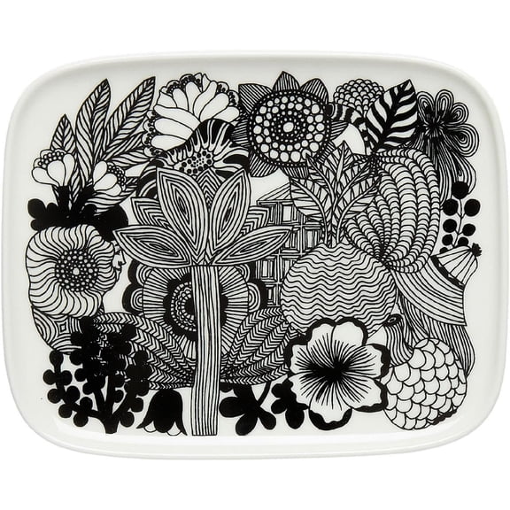 MARIMEKKO - Siirtolapuutarha Oiva Stoneware Rectangle Serving Plate
