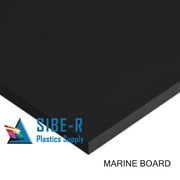 MARINE BOARD HDPE HIGH DENSITY POLYETHYLENE BLACK 1/2" THICK 12" x 12"