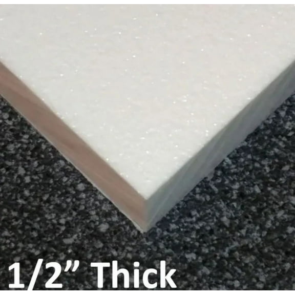 MARINE BOARD HDPE HIGH DENSITY POLYETHYLENE WHITE 1/2" THICK 12" x 12"