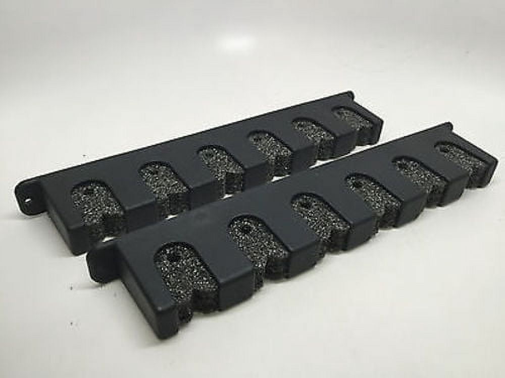 MARINE BOAT BLACK PLASTIC ROD STORAGE RACK W/ FOAM HORIZONTAL 6 ROD ...
