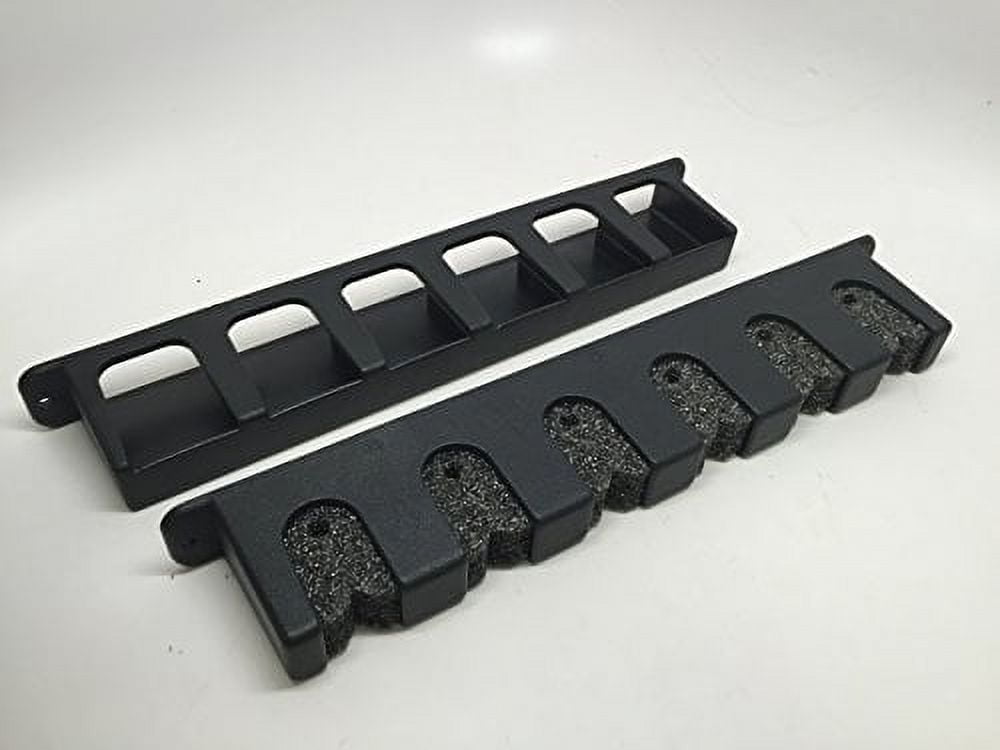 MARINE BOAT BLACK PLASTIC ROD STORAGE RACKS W/ FOAM VERTICAL 6 ROD ...