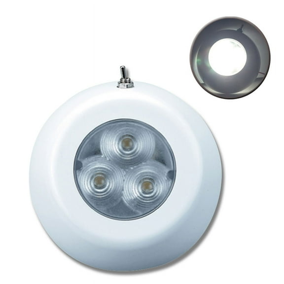 MARINE BOAT RV TRAILER LED CEILING COURTESY LIGHT WARM WHITE SURFACE MOUNT ODM
