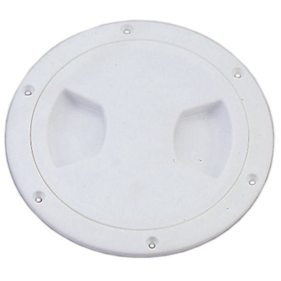 MARINE BOAT WHITE PLASTIC DECK PLATE 4"D WATERPROOF INSPECTION BAYONET TYPE