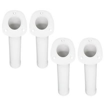 MARINE CITY 30 Degree White Injection Formed Polypropylene Flush Mount Fishing Rod Holder 9-1/2 Inches for Boats  Kayaks  Yachts Pack of 4