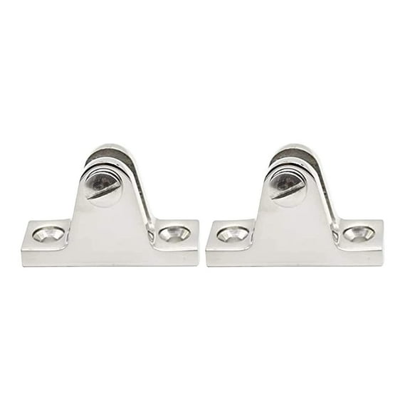 MARINE CITY Bimini Top Deck Hinges with Removable Pin, 316-Grade Stainless Steel, Boat Bimini High Fitting Hardware Side Mount, Corrosion-Resistant, for Marines, Boats, Yachts Pack of 2