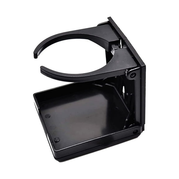 Marine City Adjustable Folding Cup Holder with Arms, Black ABS Plastic for Ships Marines Watercraft RVs