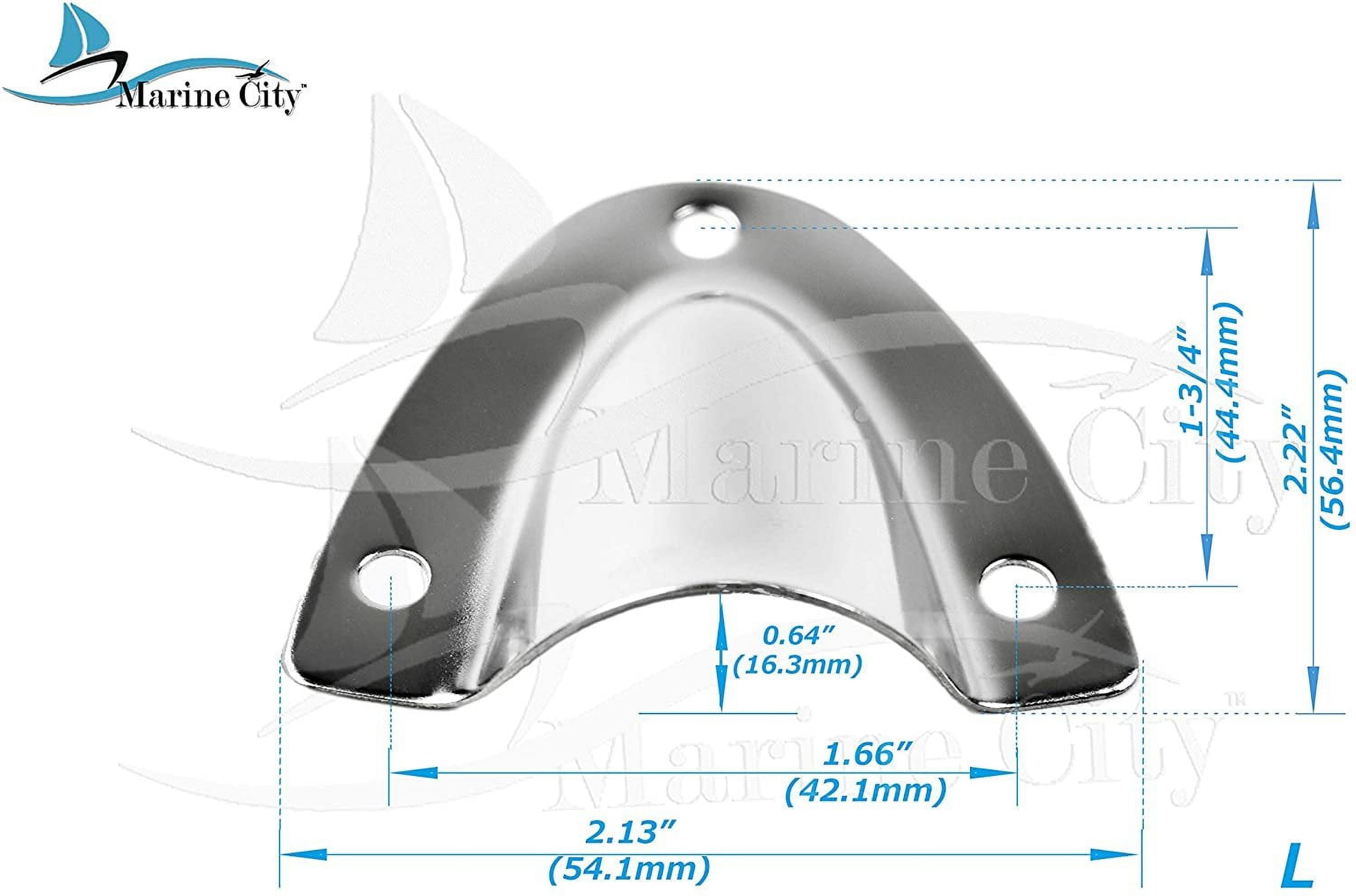 MARINE CITY Boat Stainless Steel Midget Clam Shell Vent/Wire Cable