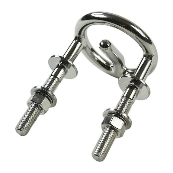 MARINE CITY Transom Mount Ski Tow Hook, 316 Stainless Steel, 2.5 Inch Thread Length, Corrosion-Resistant, Ideal for Boats, Marines, Yachts, Sport Accessories