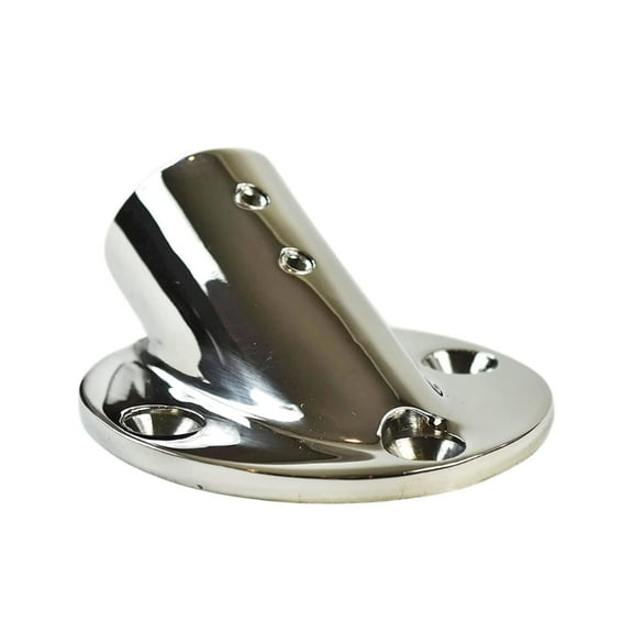 MARINE CITY Casting Boat Hand Railing Fittings 316 Stainless Steel 1 Inch Round Base, 30-Degree, Corrosion-Resistant, Durable, Easy Installation for Boats, Marines, Ships, Kayaks Pack of 1