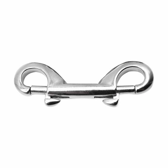 MARINE CITY Double Ended Snap Hook Clip 316 Stainless Steel, 3-1/2 Inches, Corrosion-Resistant Diving Hook for Ropes Chains Straps