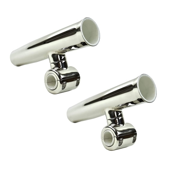 MARINE CITY Heavy-Duty Strong Clamp-on Adjustable Fishing Rod Holder for 7/8 Inches and 1 Inches Rails2pcs