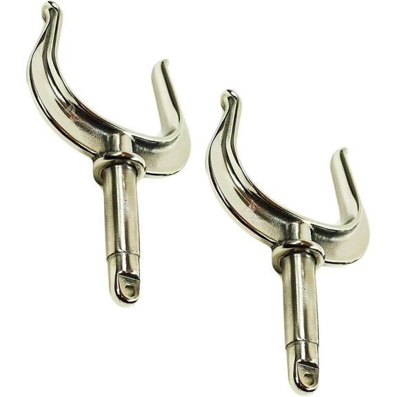 MARINE CITY Shaft Rowlock Oarlock, 316 Stainless Steel, Heavy Duty 1/2" x 5-3/16", Side Mount, Fine Finish, for Marine Row Boats, Rafts, Kayaks (Pack of 2)
