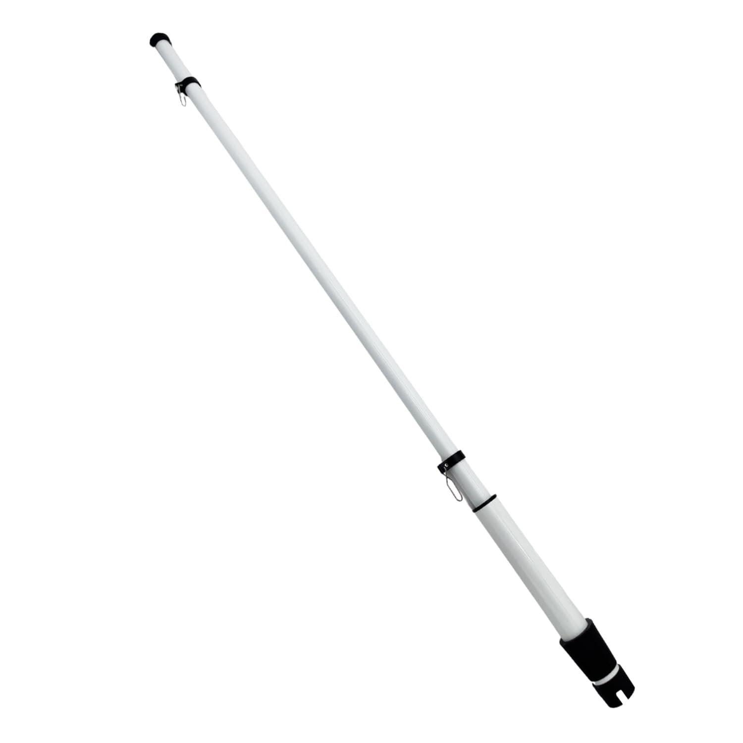 MARINE CITY 41 Inch Flag Pole, White Powder-Coated Aluminum, Corrosion-Resistant with Clips for Easy Flag Attachment, for Outdoor Use, Boats, and Yachts Pack of 1