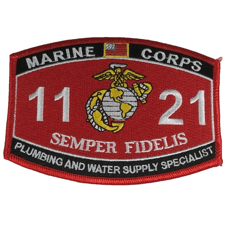 MARINE CORPS 1121 PLUMBING AND WATER SUPPLY SPECIALIST SEMPER FIDELIS MOS PATCH