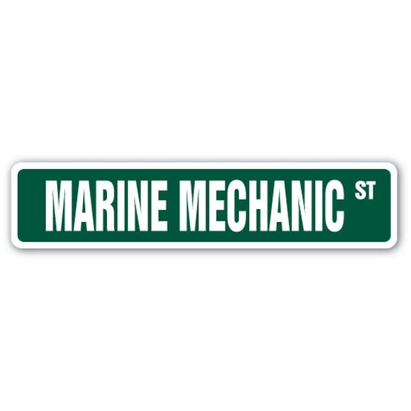 MARINE MECHANIC Street Sign maritime vessel ships boat repair | Indoor/Outdoor |  36" Wide