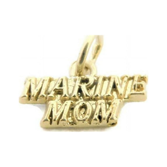 MARINE MOM Charm Pendant 14k Yellow Gold