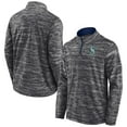 thumbnail image 1 of Men's Fanatics Charcoal Seattle Mariners Getting Faster Space-Dye Quarter-Zip Top, 1 of 3