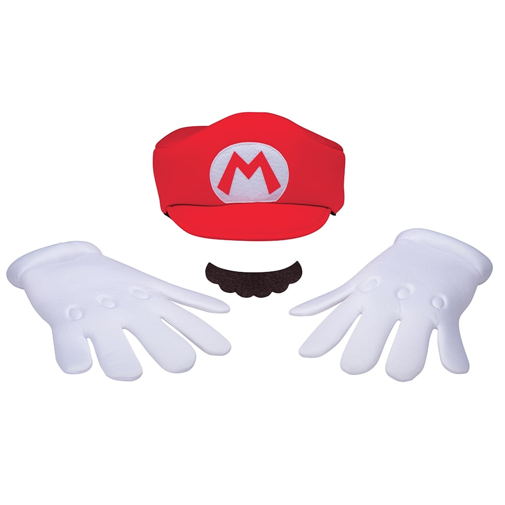 Nintendo Super Mario Bros. Mario Halloween Accessory Kit for Adults, by Disguise