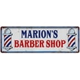 thumbnail image 1 of MARION'S Barber Shop Hair Salon Metal Sign Retro 6x18 106180031328, 1 of 1