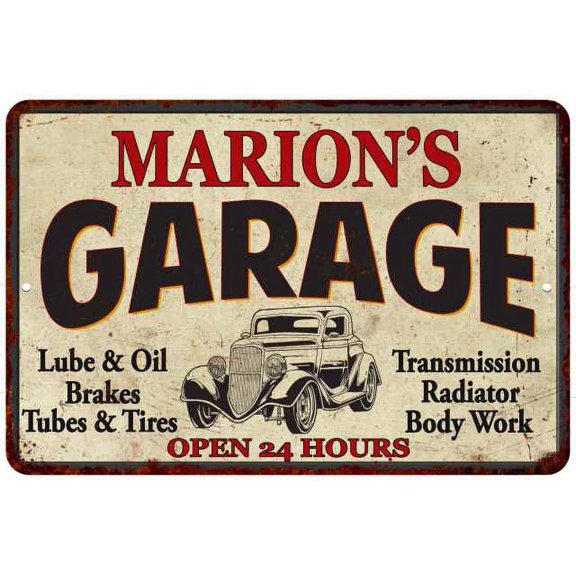 MARION'S Garage Man Cave Metal Sign Decor 8x12 208120014293