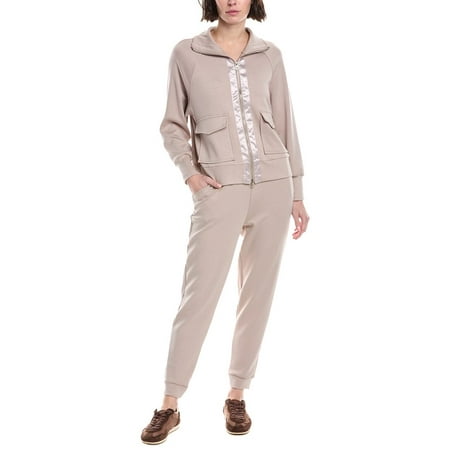 MARION womens 2pc Sateen Soft Sweater & Pant Set, m, Brown