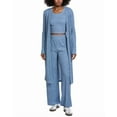 thumbnail image 1 of MARION womens  3pc Crinkle Cardigan Set, m, Blue, 1 of 4