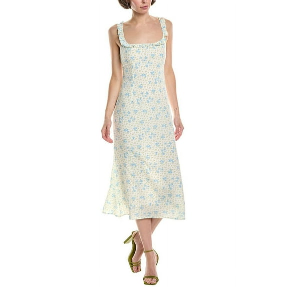 MARION womens Midi Dress, l, Blue