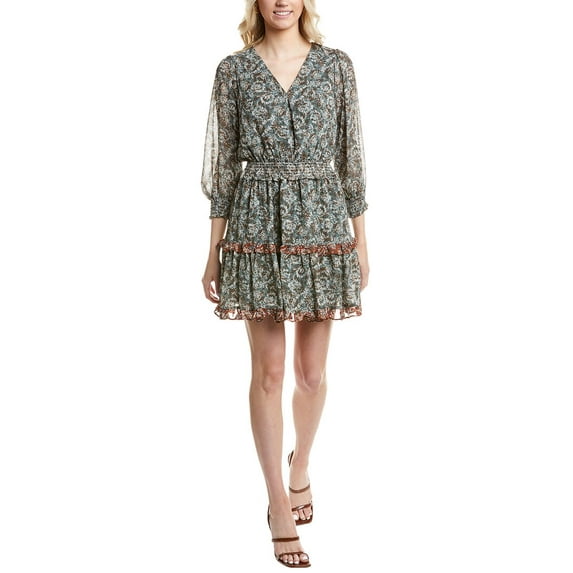 MARION womens Mini Dress, Large, Green