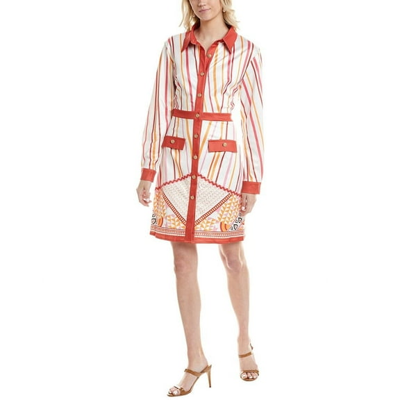 MARION womens  Shirtdress, Small, Red