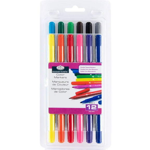 Royal & Langnickel Essentials 12pc Double-Tipped Color Markers