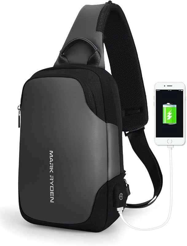 MARK RYDEN Anti-theft Sling Chest Bag Handbag for Men Waterproof Crossbody Travel Shoulder Bag Fit for 9.7" ipad …