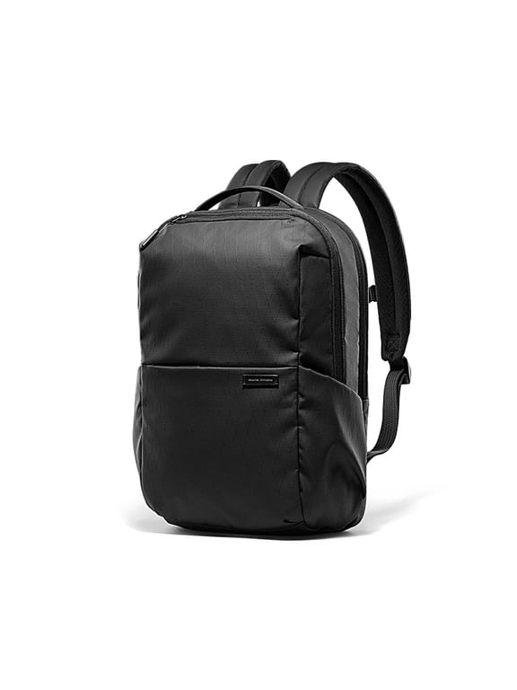 MARK RYDEN Men's Lightweight Textured Oxford Daily Backpack Slim Laptop Rucksack School Bag with Front Quick Access Pocket