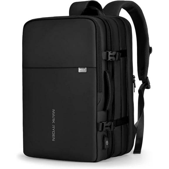 MARK RYDEN Travel Backpack for Men, 40L Airline Approved Carry on Backpack with USB Charging Port, 17.3 Inch Waterproof Business Laptop Backpack (12.6 x 8.0 x 19.6 Inch)