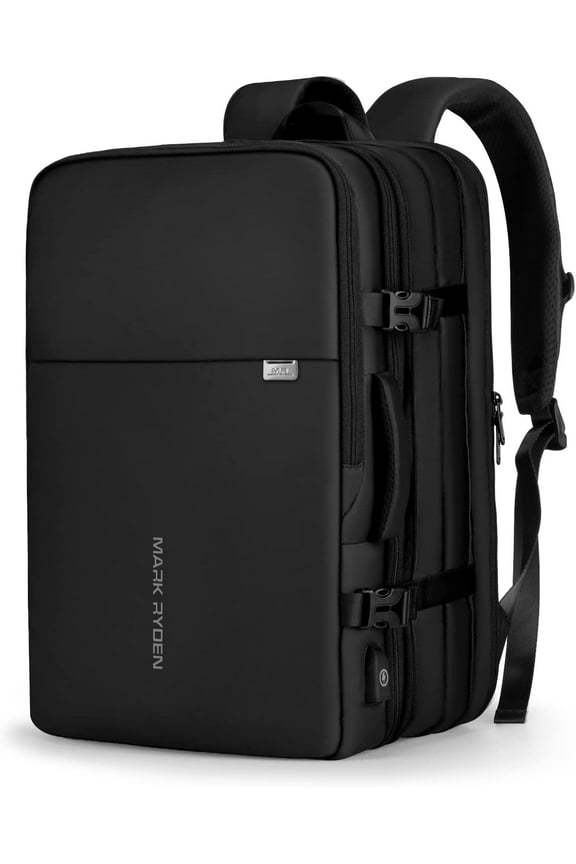 Travel Backpack for Men, 40L Airline Approved Carry on Backpack with USB Charging Port, 17.3 Inch Waterproof Business Laptop Backpack (12.6 x 8.0 x 19.6 Inch)