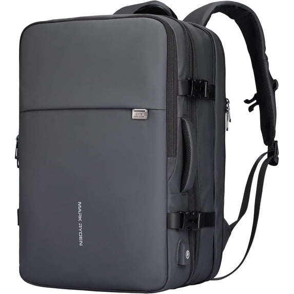 MARK RYDEN Travel Backpack for Men, 40L Airline Approved Carry on Backpack with USB Charging Port, 17.3 Inch Waterproof Business Laptop Backpack