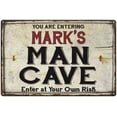 thumbnail image 1 of MARK'S Man Cave Sign Rustic Garage Decor Gift 12x18 Metal 112180035017, 1 of 1