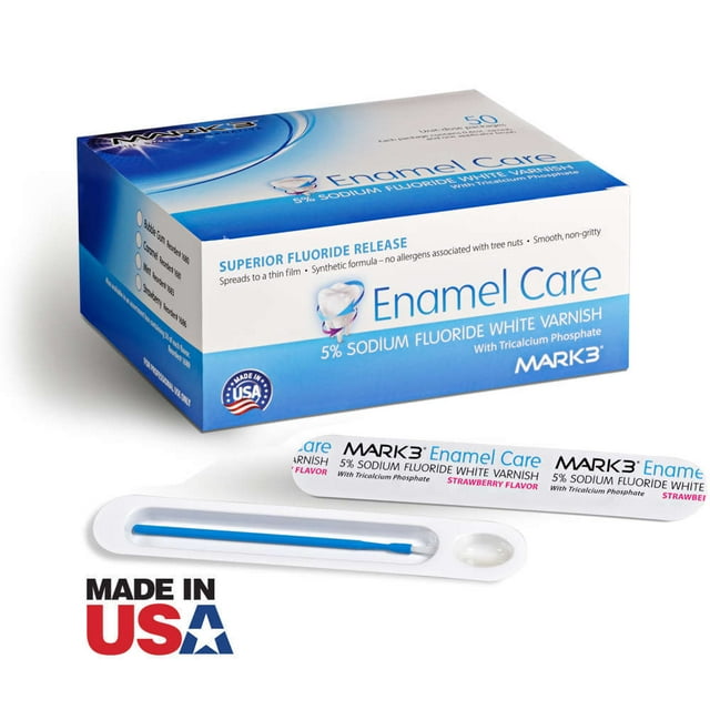 MARK3 5 Sodium Fluoride Varnish with TCP Strawberry, 50 Unidose