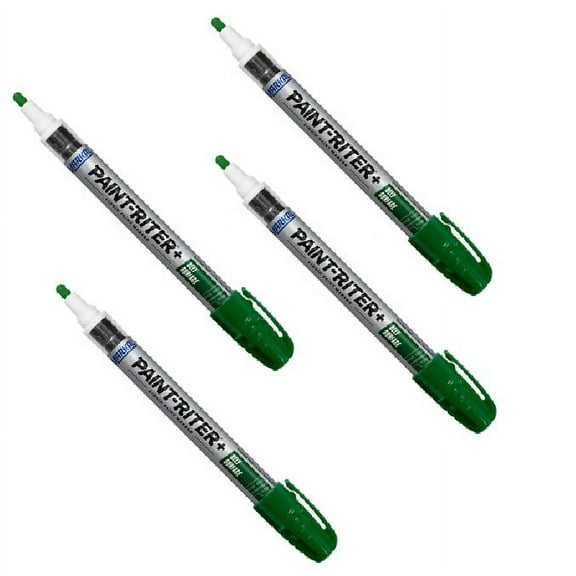 MARKAL 96966 Paint-Riter Plus Oily Surface Paint Marker, Green, 4Pack