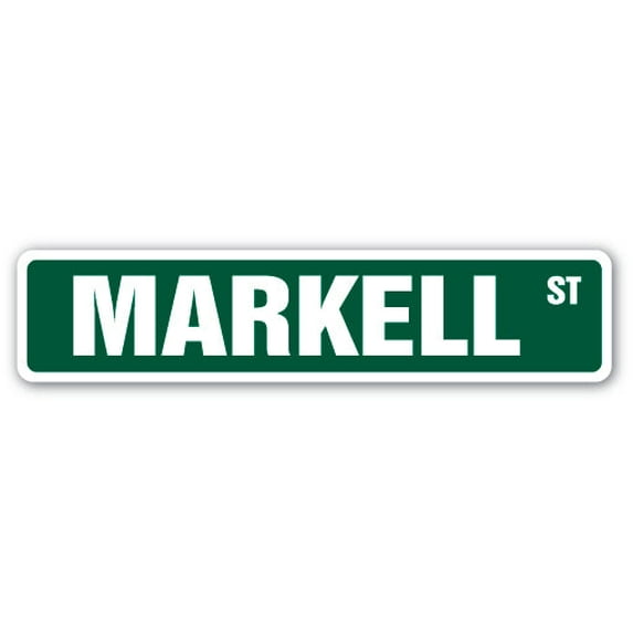MARKELL Street Sign Childrens Name Room Sign | Indoor/Outdoor | 36" Wide