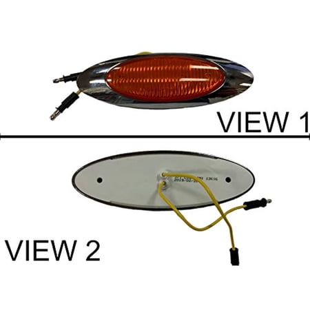 MARKER LIGHT LED 2IN X 3IN AMBER (2IN X 6-1/2IN MARKER LIGHT, Amber)