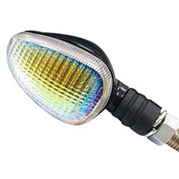 K & S Technologies 25-8402s Marker Lights, Cmpct, Flex. Stem, Blk (S/F) Rnbw, Short Stem