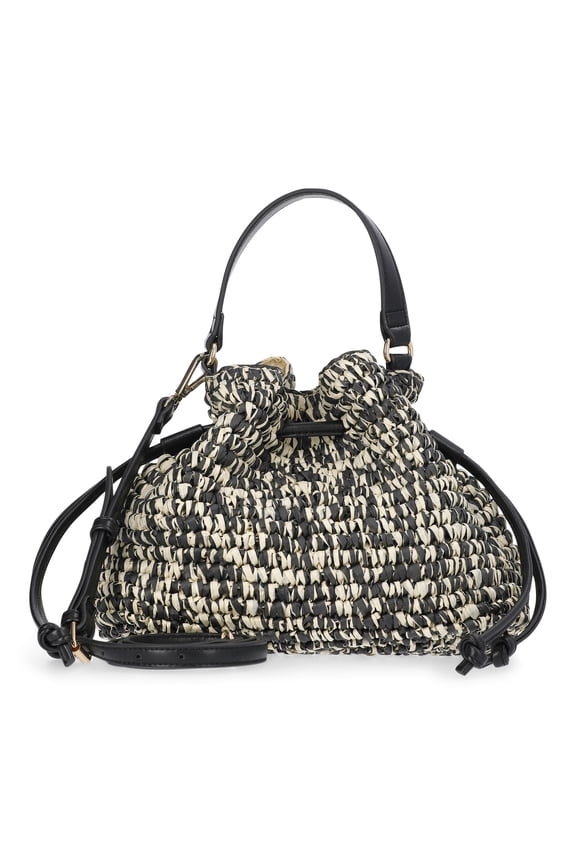 Women's Marled Bucket Bag, Black