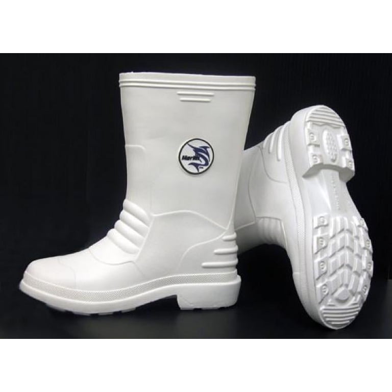 Marlin Deck Boots, White, Size 12, EVA Foam, Non-Skid Sole 