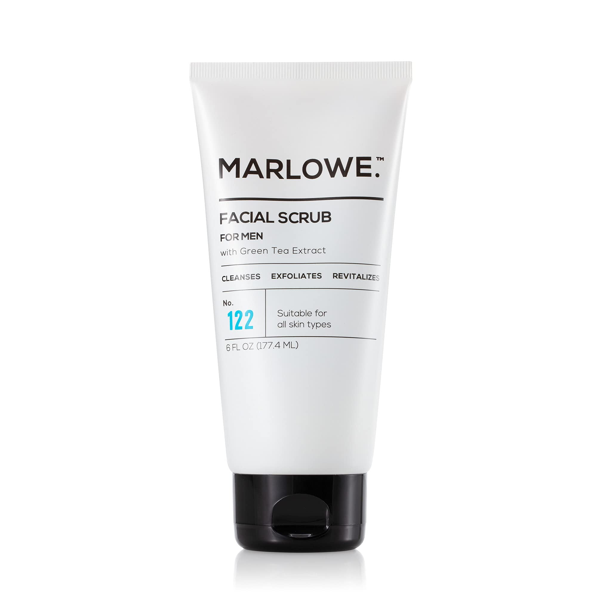 MARLOWE. No. 122 Men's Facial Scrub 6 oz, Light Daily Exfoliating Face