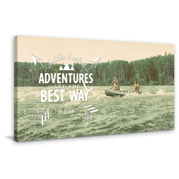 MARMONT HILL - 'Adventures' Painting Print on Wrapped Canvas - Multi-Color 24 x 12