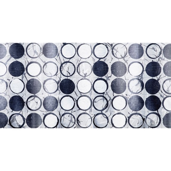 MARMONT HILL - 'Aesthetic Circles' Painting Print on Wrapped Canvas - Multi-Color 36 x 18