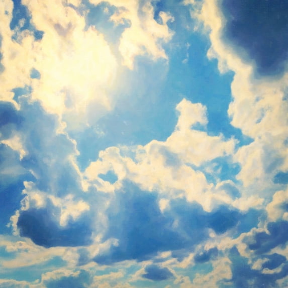 MARMONT HILL 'Clouds' Painting Print on Wrapped Canvas - Multi-Color 40 x 40